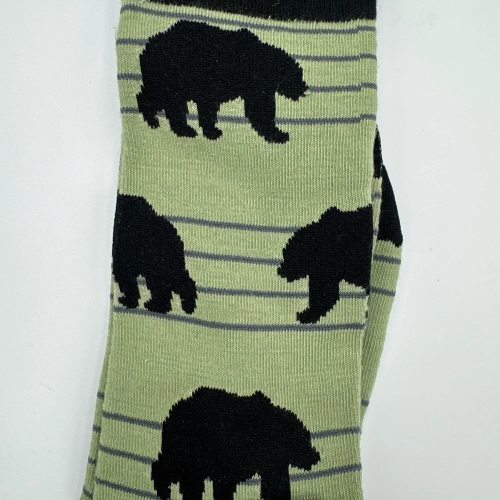 Mossy Oak 3 Pair‎ Crew Socks Camping Bear Tent Outdoors Hunting NWT 10-13